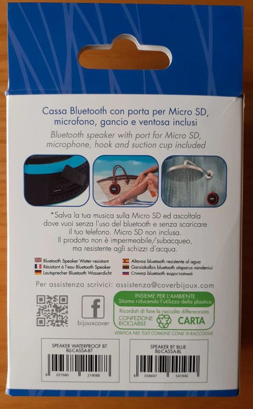 Cassa Bluetooth Impermeabile
