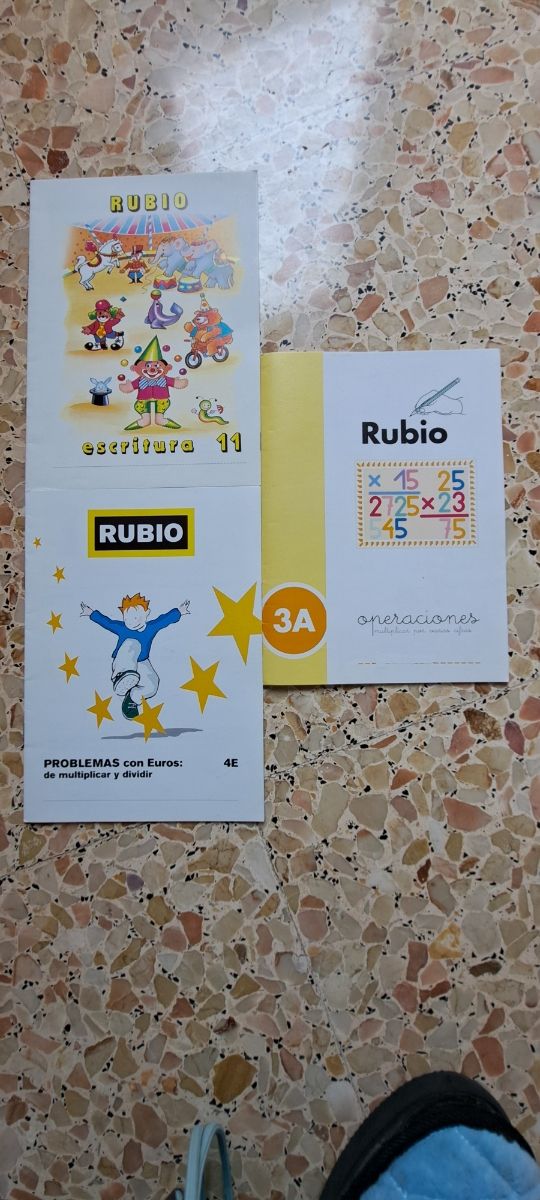3 cuadernillos Rubio nuevos
