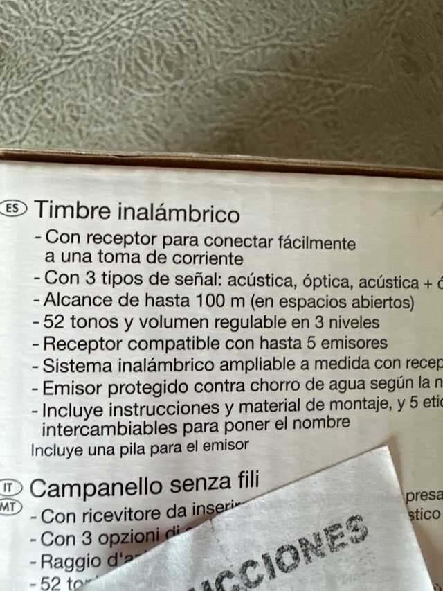 Timbre inalámbrico