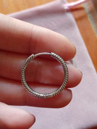 Pendientes aro Moments plata 