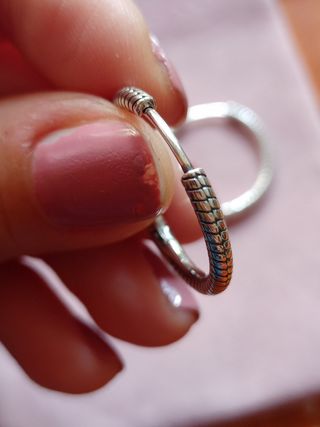 Pendientes aro Moments plata 