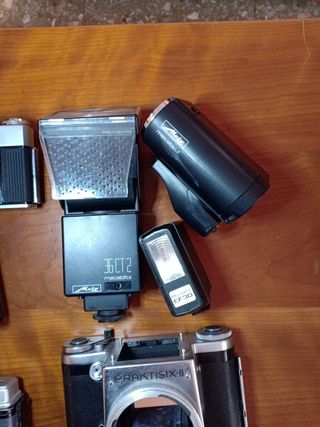 lote cámaras vintage ikoflex,praktisix,exa,eumig