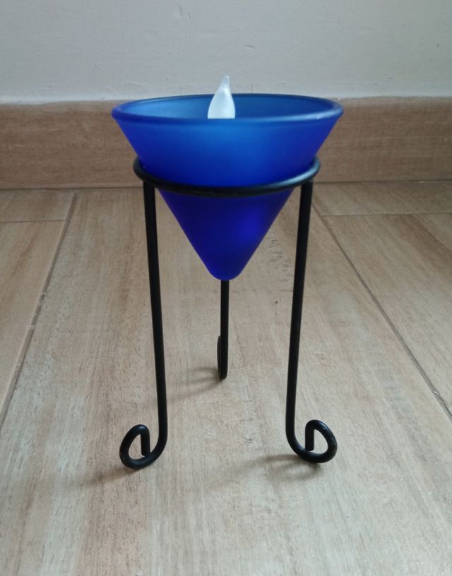 Portavelas de cristal de Murano . Nuevo.