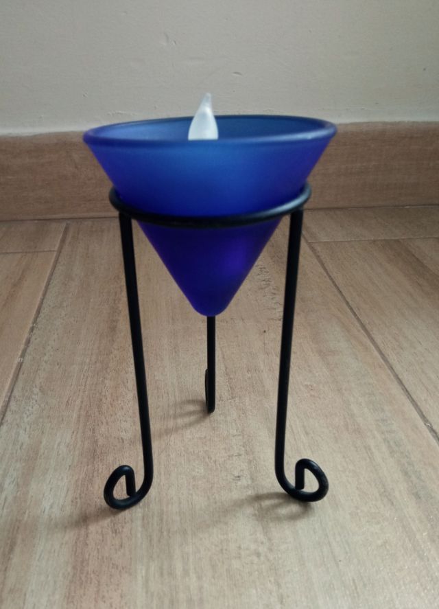 Portavelas de cristal de Murano . Nuevo.