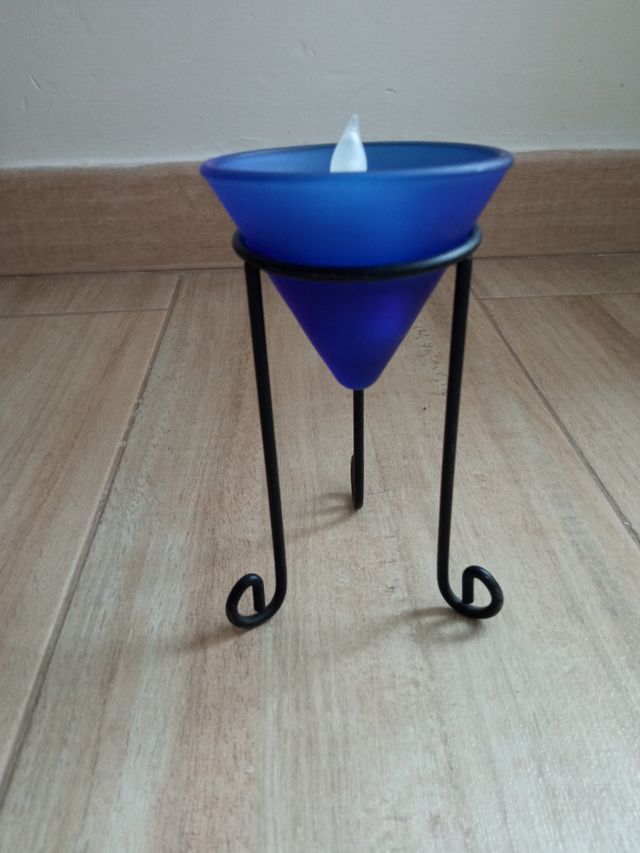 Portavelas de cristal de Murano . Nuevo.