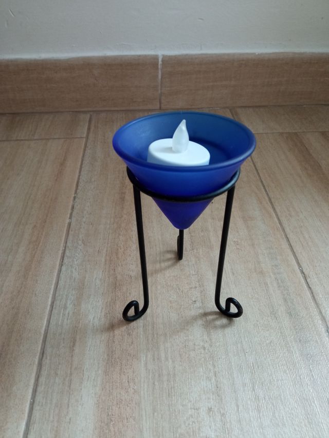 Portavelas de cristal de Murano . Nuevo.