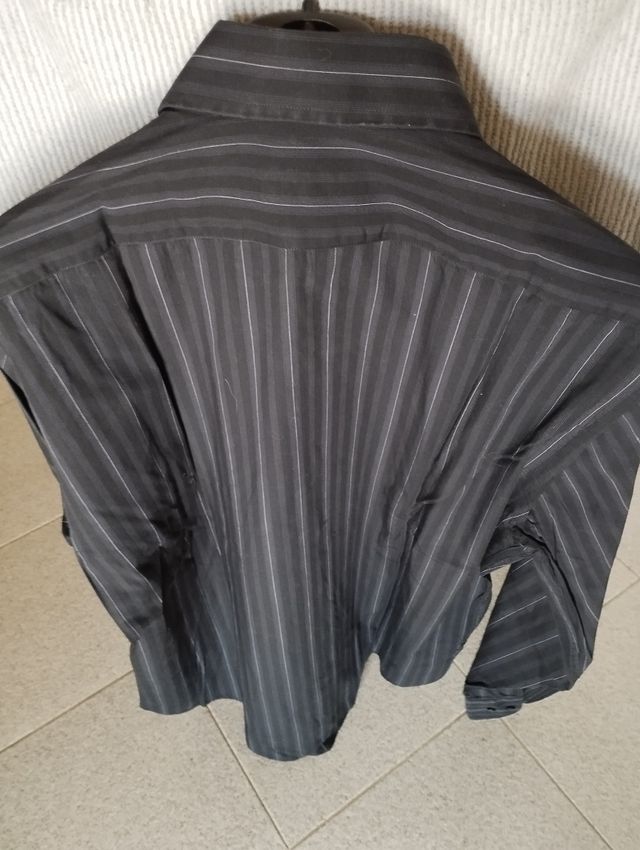 CAMICIA ELEGANTE GRIGIA L a righe