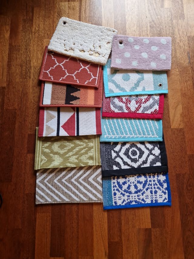 Muestras de alfombras polyester