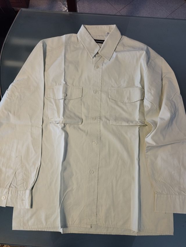 Camicia man. lunga grigia L