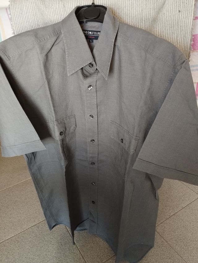 CAMICIA MAN. CORTA GRIGIA L