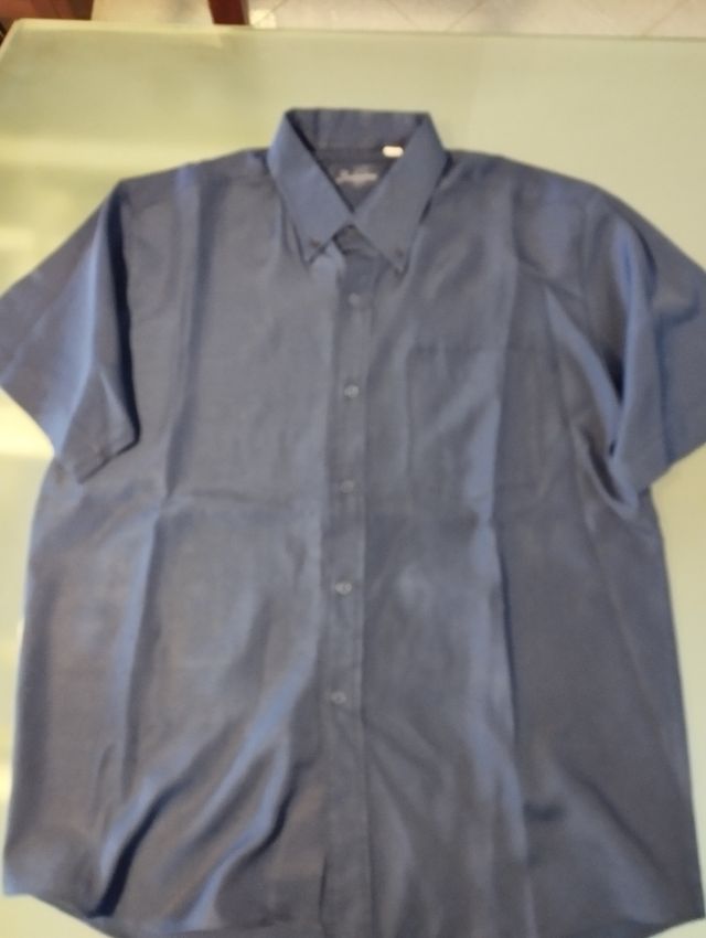 Camicia man. corta grigia L