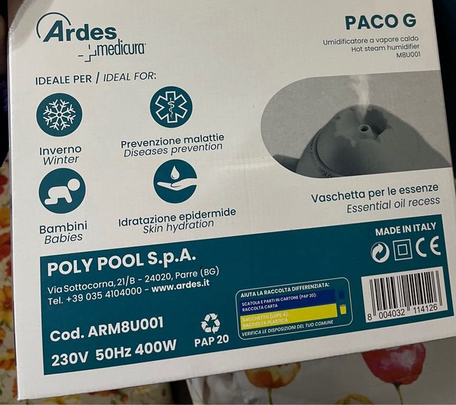 Umidificatore a Vapore caldo