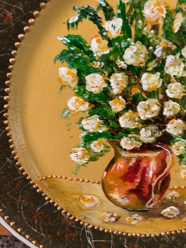 Piatto decorativo dipinto a mano