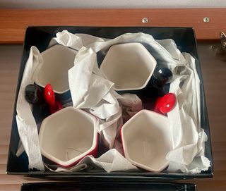 Tazzine esagonali con cucchiaini