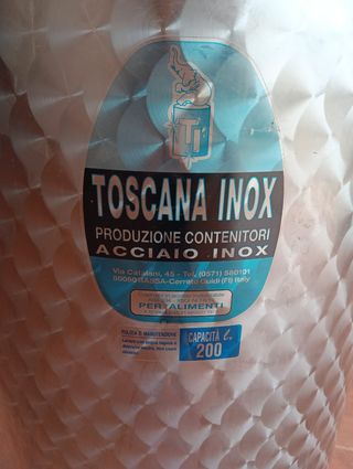 Deposito de acero inoxidable para fermentación