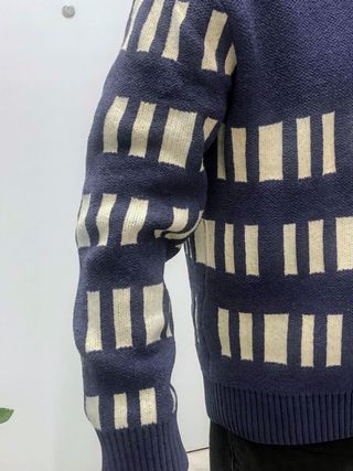 Maglione Pullover Jacquard a Contrasto Zara XL