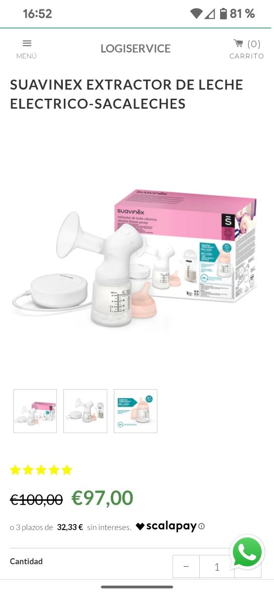 Suavinex extractor leche