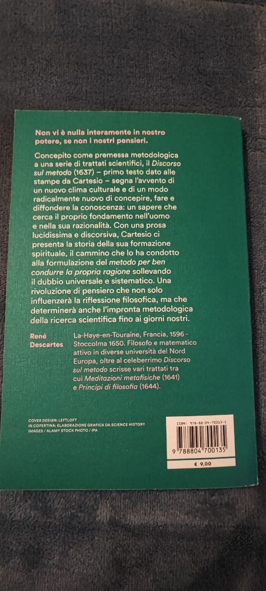Libro: Cartesio, Discorso sul metodo