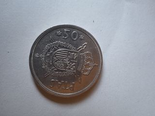 4 monedas 50 pts 1975 *76,78,79,80 sin c