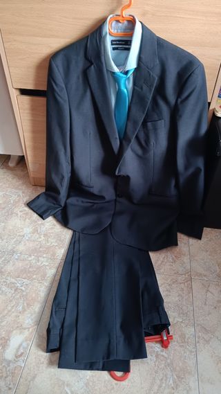 Traje Caballero negro #Hebymango talla 40+camisa+