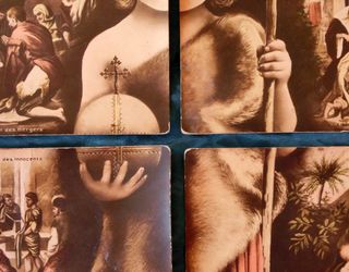 POSTALES RELIGIOSAS MODERNISTAS FRANCIA 1918 RARO