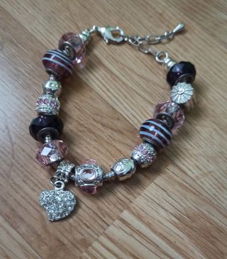 Pulsera abalorios cristal y brillantes