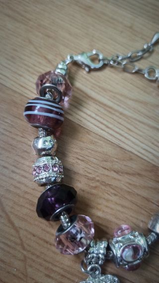 Pulsera abalorios cristal y brillantes