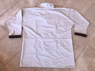 parka cortaviento de plástico beige y terciopelo m