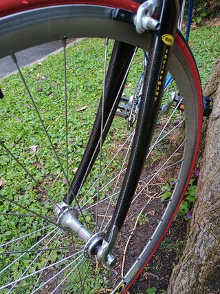 Bici Cinelli. Horquilla carbono, campagnolo, mavic