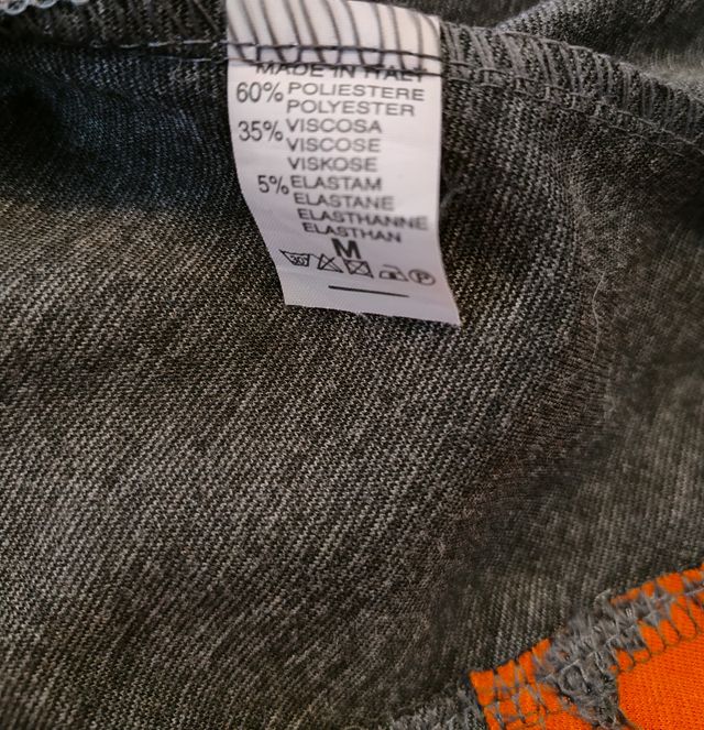 Tubino grigio e arancione