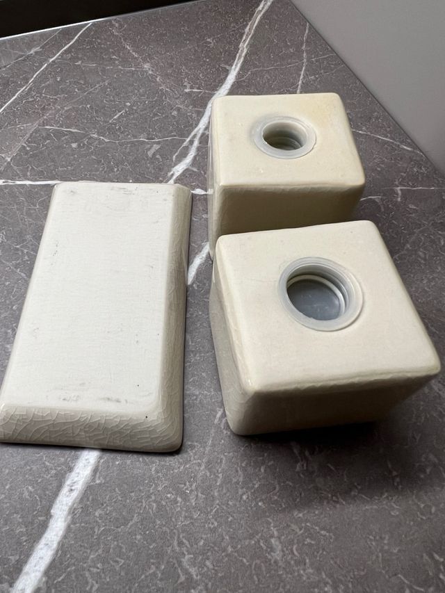 Saliera e pepiera in ceramica crackle