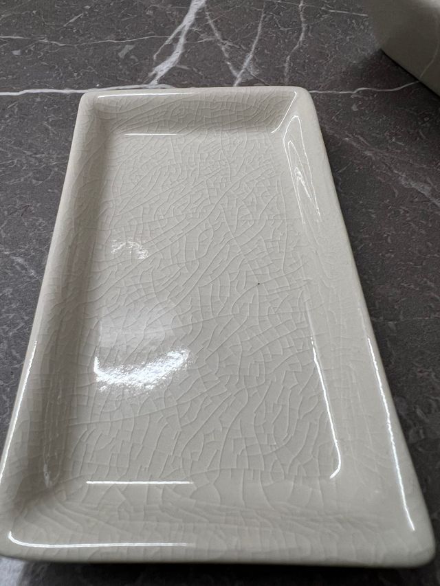 Saliera e pepiera in ceramica crackle