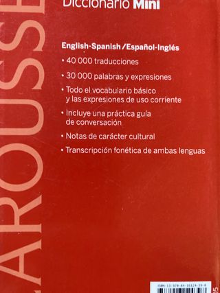 Diccionario español- ingles