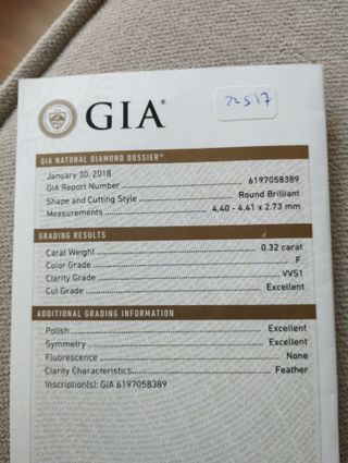 Anillo de compromiso (oro blanco 18k y diamante)