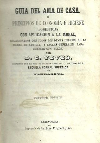 LOTE 2 LIBROS ANTIGUOS ECONOMIA DOMESTICA 1865