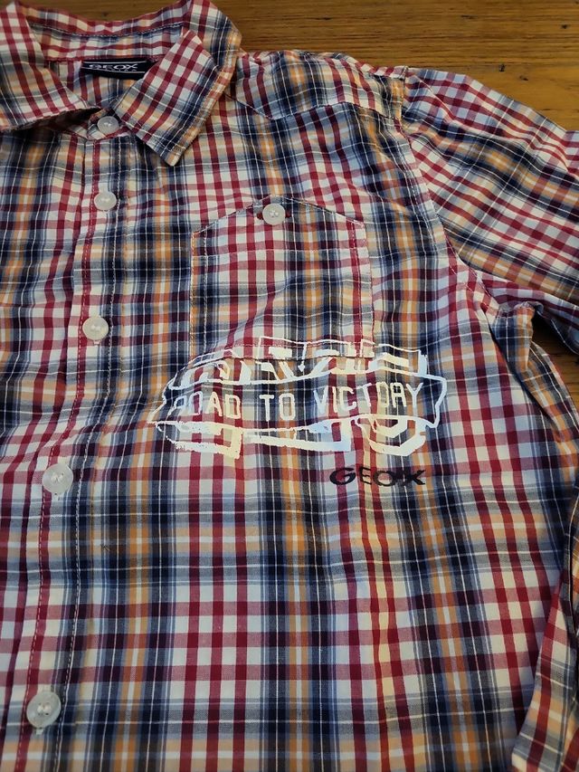 Camicia Geox bambino manica lunga scozzese