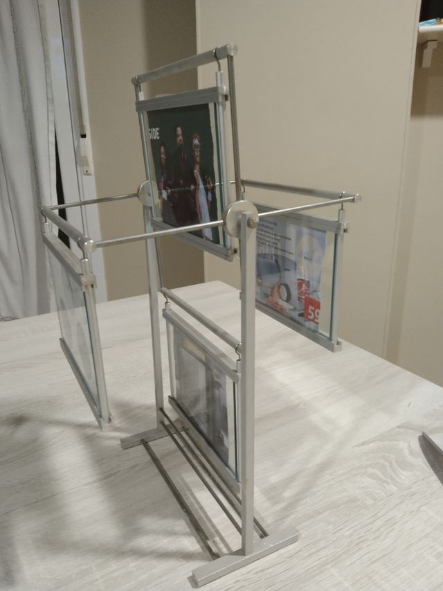 Marco aluminio giratorio para 4 fotos 13 x 9,50