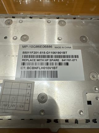 Teclado portaltil HP 8570p-8560p Elitebook