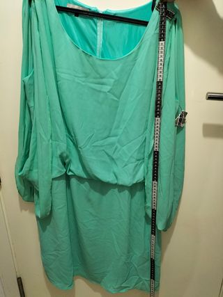 Vestido de fiesta verde agua