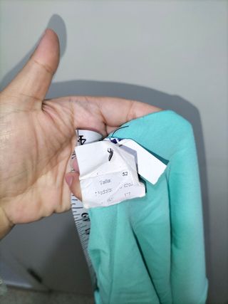Vestido de fiesta verde agua