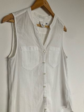 Blusa blanca sin mangas, H&M