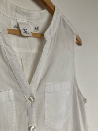 Blusa blanca sin mangas, H&M