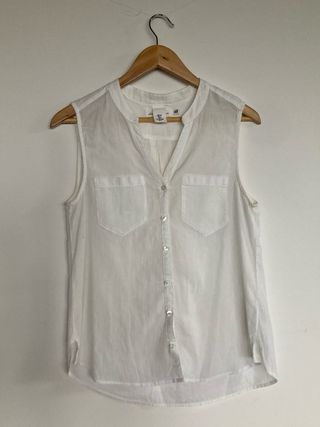 Blusa blanca sin mangas, H&M