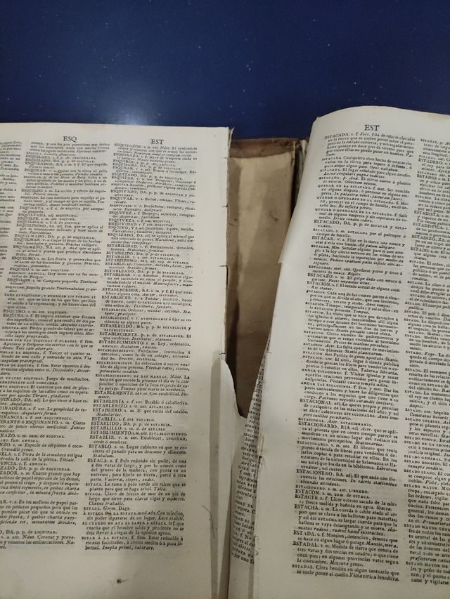 Diccionario Lengua Castellana año 1822