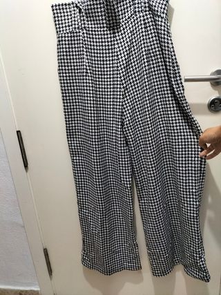 Pantalón de pata ancha a cuadros