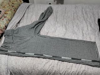 Pantalón de pata ancha a cuadros