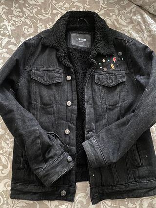 Chaqueta tejana negra