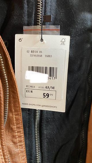 CAZADORA EFECTO PIEL MARRÓN
