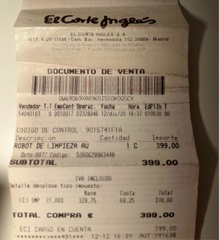 Robot Aspiradora ROOMBA MODELO 976