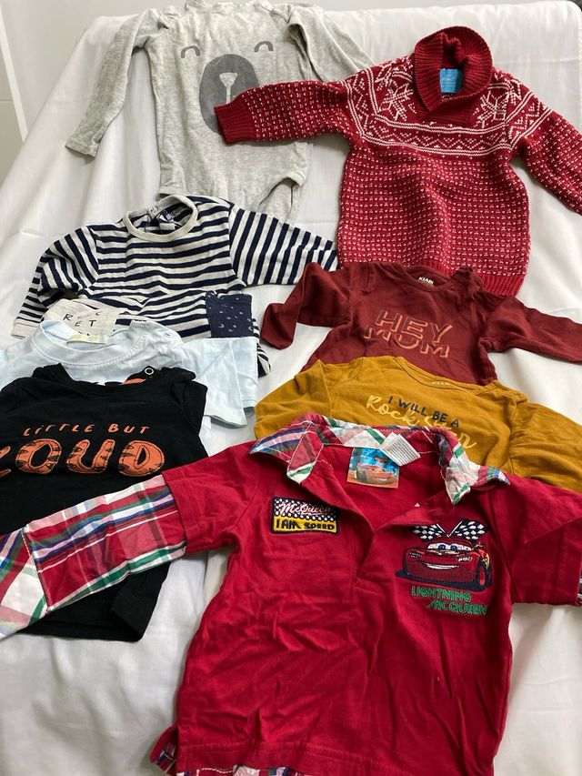 Lote 8 prendas niño talla 9-12 meses